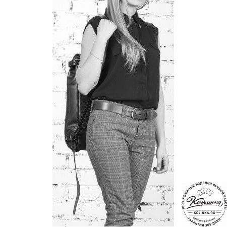 Кожаный рюкзак "Рафаэль" (чёрный)